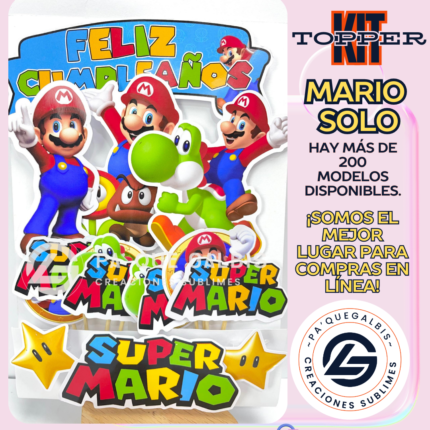Kit Topper Mario Bross SOLO #KIT-122