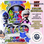 Kit Topper Héroes en Pijamas #KIT-086