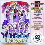 Kit Topper princesas Encanto Isabella Rosa #KIT-058