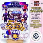 Kit Topper Policía Adulto #KIT-162