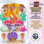 Kit Topper Cola de Sirena #KIT-045