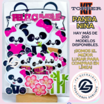 Kit Topper Panda Niña #KIT-145