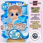 Kit Topper Revelación Es NIÑO #KIT-183