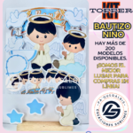 Kit Topper Bautizo Niño #KIT-016