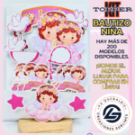 Kit Topper Bautizo Niña #KIT-015