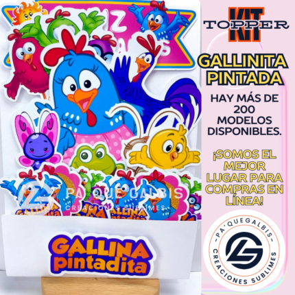 Kit Topper Gallinita Pintadita #KIT-107