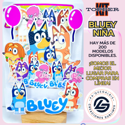 Kit Topper Bluey Niña #KIT-027