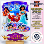 Kit Topper Princesas Aladdin y Jasmin #KIT-164