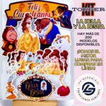 Kit Topper princesas Bella y La Bestia #KIT-166
