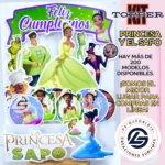 Kit Topper princesas tiana y El Sapo #KIT-176