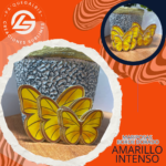 Mariposas Borde Dorado Amarillo Intenso #MBD-012