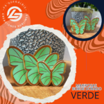 Mariposas Borde Dorado Verde #MBD-009