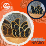 Mariposas Borde Dorado Negras #MBD-003