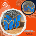 Mariposas Borde Dorado Azul #MBD-007