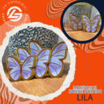Mariposas Borde Dorado Lila #MBD-013