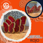 Mariposas Borde Dorado Rojos #MBD-004