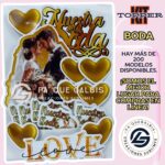 Kit Topper amor Boda Novios #KIT-030