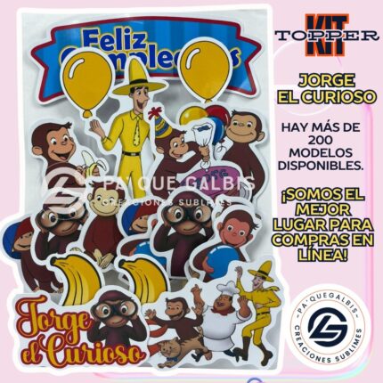 Kit Topper Jorge El Curioso #KIT-101