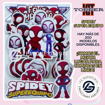 Kit Topper Spidy y Super Amigos #KIT-197