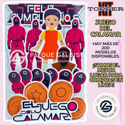 Kit Topper Juego del Calamar #KIT-232