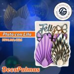 DecoPalma Plata con Lila #DPALMA-026