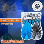 DecoPalma Plata con Azul Azul #DPALMA-023