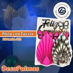 DecoPalma Plata con Fucsia #DPALMA-018