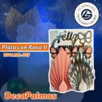 DecoPalma Plata con Rosa Viejo #DPALMA-019