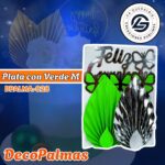 DecoPalma Plata con Verde Manzana #DPALMA-029