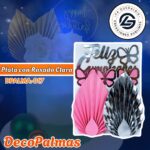 DecoPalma Plata con Rosa Claro #DPALMA-017