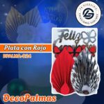 DecoPalma Plata con Rojo #DPALMA-024