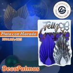 DecoPalma Plata con Morado $DPALMA-025