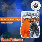 DecoPalma Plata con Naranja #DPALMA-029