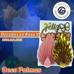 DecoPalma Dorado con Rosado Viejo #DPALMA-005