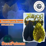 DecoPalma Dorado con Negro #DPALMA-002