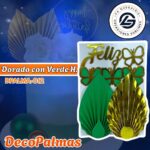 DecoPalma Dorado con Verde Hoja #DPALMA-012