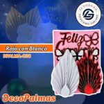 DecoPalma Rojo con Blanco #DPALMA-038