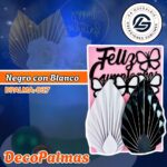DecoPalma Negro con Blanco #DPALMA-037