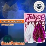DecoPalma Fucsia con Blanco #DPALMA-035