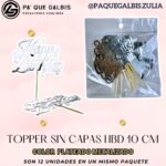 Topper Sin Capa HBD 10CM Plateado #TSCHBD10-002