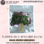 Topper Sin Capa HBD 10CM Color Surtido #TSCHB10-003