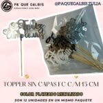 Topper Sin Capa FC CON/M 15CM Plateado