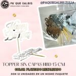 Topper Sin Capa HBD 15CM Plateado #TSCHB15-002