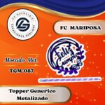 Topper Generico FC con Mariposas Morado #TGM-087