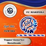 Topper Generico FC con Mariposas Azul #TGM-084