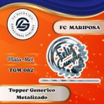 Topper Generico FC con Mariposas Plateado #TGM-082