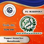 Topper Generico FC con Mariposas Verde #TGM-090