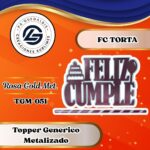 Topper Generico FC Torta Rosa Gold #TGM-053