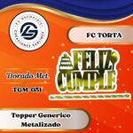 Topper Generico FC Torta Dorado #TGM-051