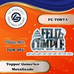 Topper Generico FC Torta Plateado #TGM-052